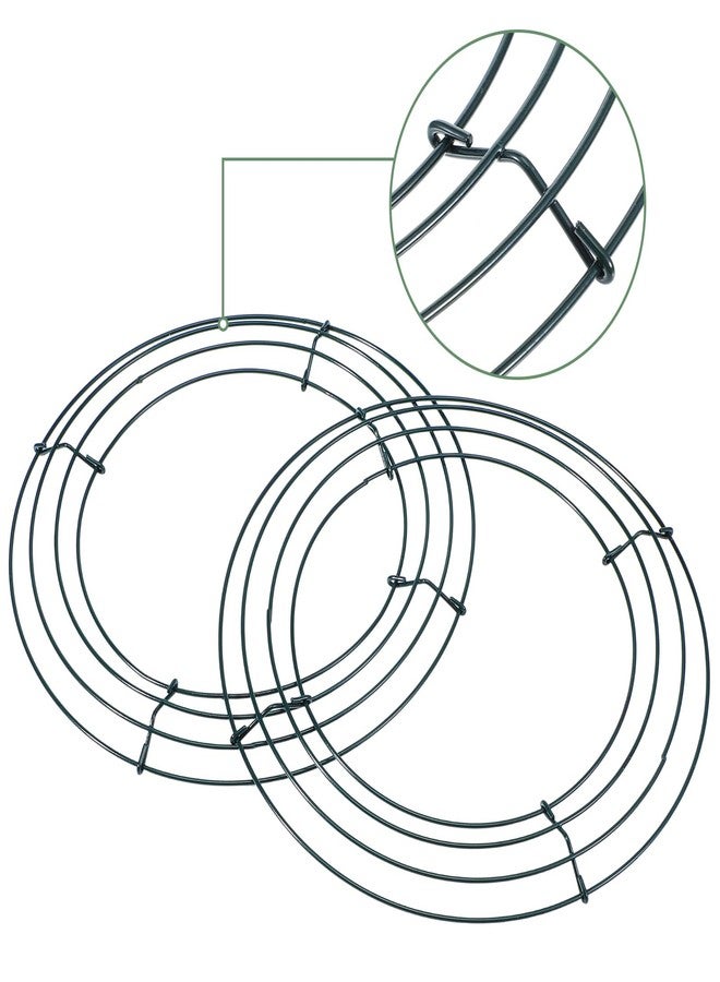 xozeooeu 10 Pack 10 Inch Wire Wreath Frame, Metal Round Wreath Form Ring for Christmas Floral Crafts Wedding Door Decor - Image 3
